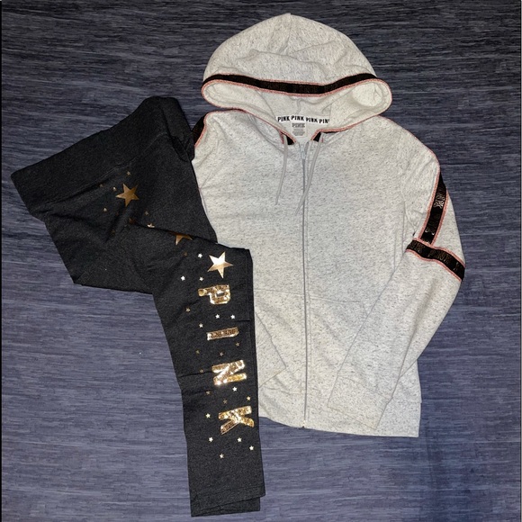 COPY - VS PINK S/M rose gold bling matching set - Picture 2 of 6